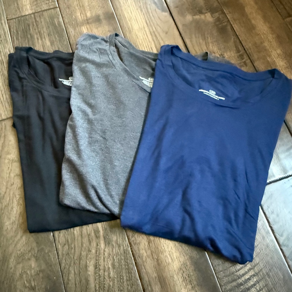 Womens‎ NWOT Scoop Neck Soft T-Shirt Bundle 3 Pack Black Gray Navy Large
